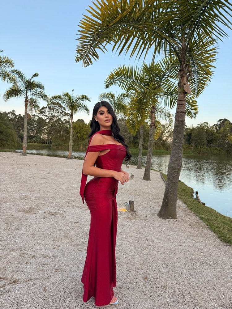 Vestido de gala rojo